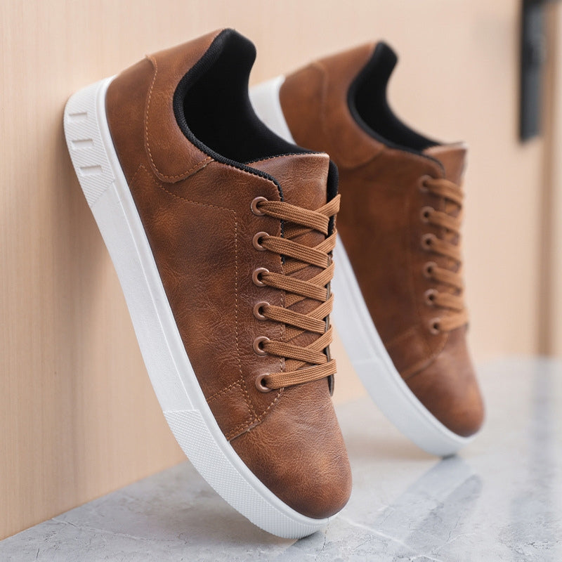 Robert | Stylish Faux Leather Sneakers for Men