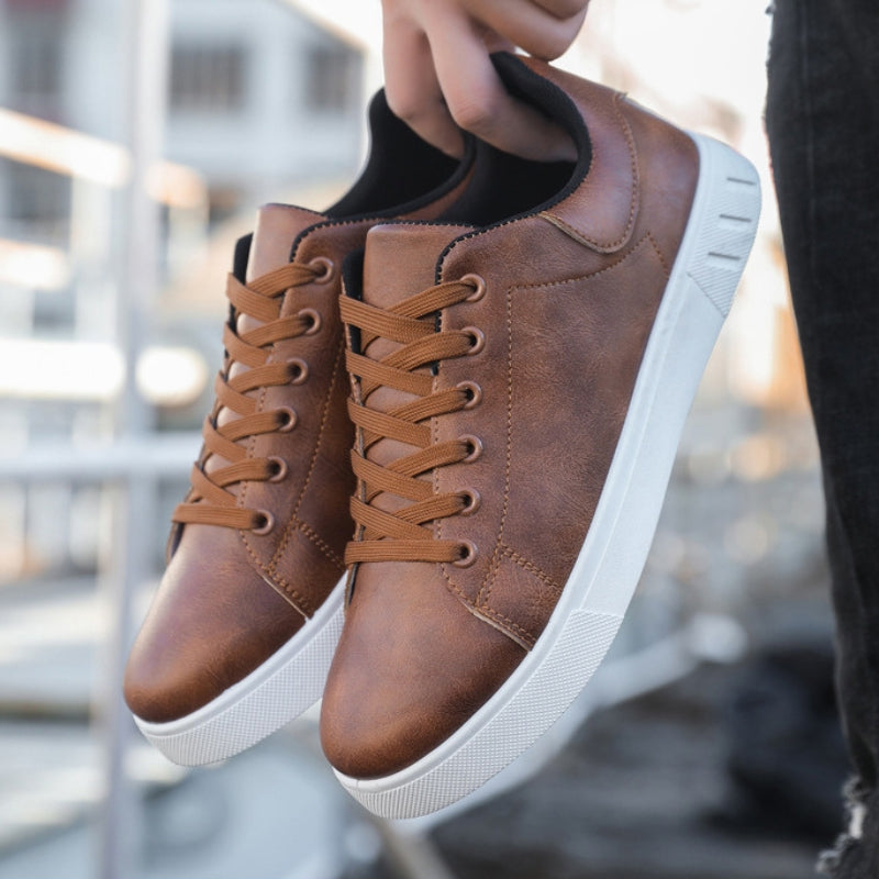 Robert | Stylish Faux Leather Sneakers for Men
