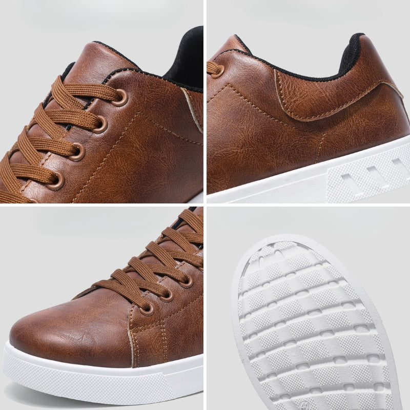 Robert | Stylish Faux Leather Sneakers for Men